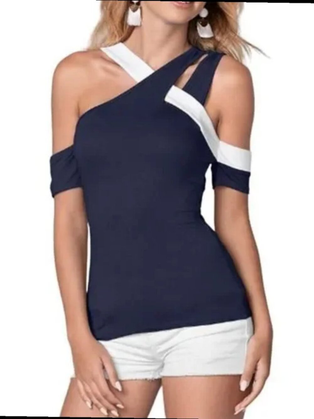 NEW VENUS BLUE WHITE TOP